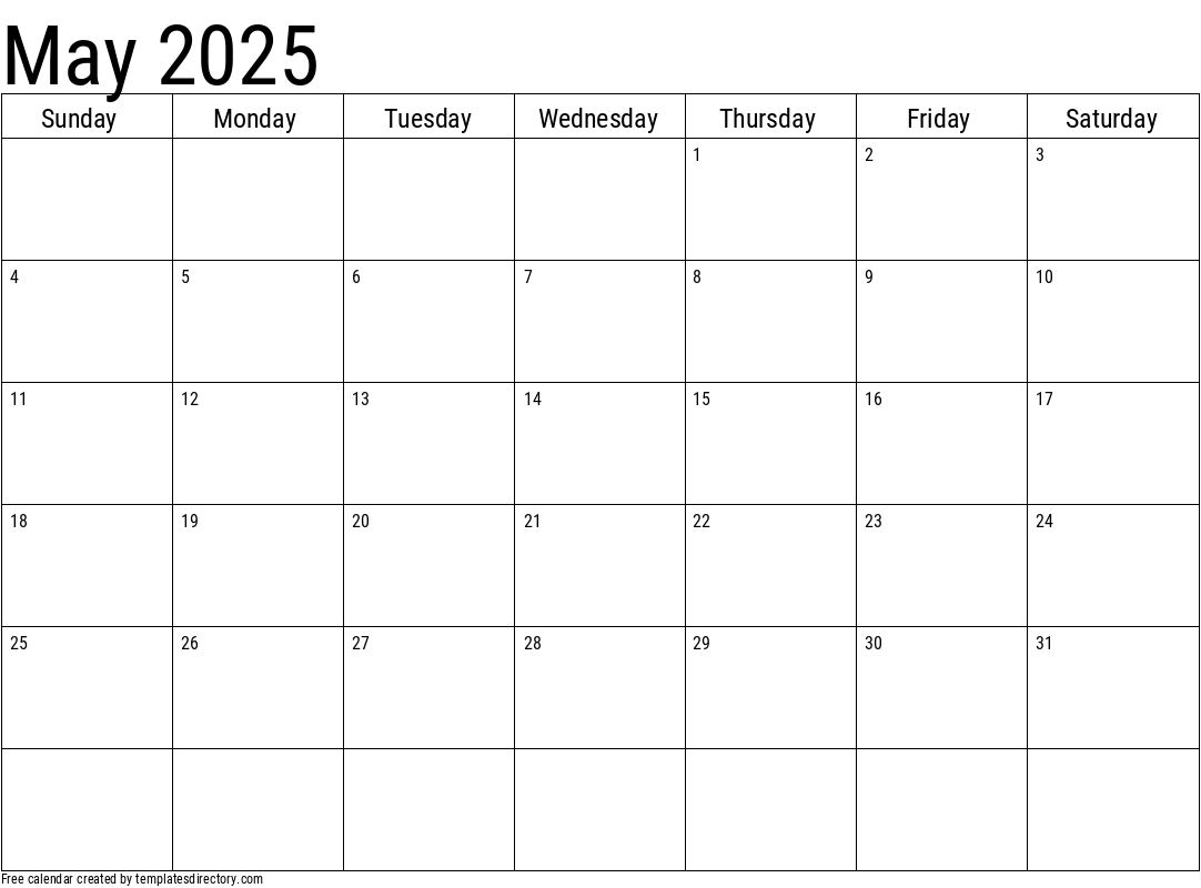 May 8 2025 Calendar